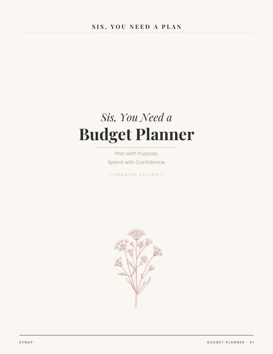 SYNAP Budget Planner — Digital PDF